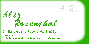 aliz rosenthal business card